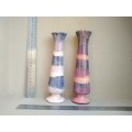 Africana! Kenya - Hand Carved - Colored Soapstone - Bud Vases And Eggs