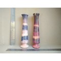 Africana! Kenya - Hand Carved - Colored Soapstone - Bud Vases And Eggs