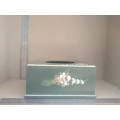 Vintage! Hand Painted - Signed - Large Square - Tissue Box Holder