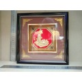 Golden Fish / Carp ! 3d Chinese Feng Shui Painting 24k Gold Foil - In Original Box