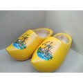 Vintage! Pair Of Large Dutch Windmill Wooden Clogs - Holland