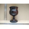 Vintage! Large Hand-Turned Wooden Goblet - Walnut?