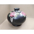 Antique! Shelley England - Rose - Art Deco Style - 1912 - 1920 - Matte Black - Small Roself Vase