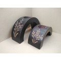 Vintage! Wooden - Cascading Arch / Rainbow - Tealight Candle Holder Set