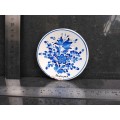 Vintage! Budapest - Hand Painted - Blue Floral - Wall Hanging - Small Saucer