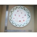 Vintage! Ceramicast - Hand Painted - Cherry - Dinner Plate