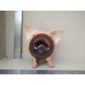Vintage! Clay Art Studio Pottery - Clay Pig Piggy Bank