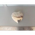 Vintage! Silver Plated Nickel Heart Shaped Trinket Box