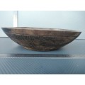 African - Hand Made - Medium - Hand Carved - Wooden Bowl - Elephant Design