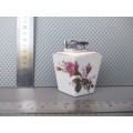 Vintage! Rose Art Porcelain Table Top Cigarette Lighter Made In Japan