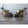 Vintage! Pair Of Mini Plastic Courvoisier Cognac Cannon Carts