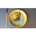 Vintage! Chinese - Bamboo Woven Plate - Legend: Flowers Scattered By The Goddess.