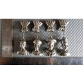 Vintage! African Set Of 4 Pewter Table Cloth Weights. - Tribal Women.