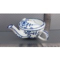 Antique! German - Blue Onion - Blue & White Porcelain - Tettau - Invalid/Child`s Feeder