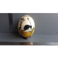 Vintage! Painted Ostrich Egg With Stand - Oudtshoorn South Africa.