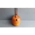 Vintage! Wooden Beehive Shaped Honey Jar With Lid.