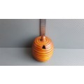 Vintage! Wooden Beehive Shaped Honey Jar With Lid.