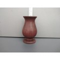 Vintage!  Small Wood Turned Vase 14cm Tall.