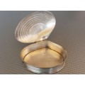 Vintage! Clam Shell Silver Plated Trinket Box With Lid.