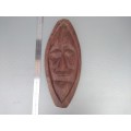 Vintage! African Hand Carved Wooden Mask Hanging.