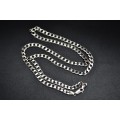 Vintage! - DESIGNER ITALIAN Sterling Silver - Cut curb Chain: 6mm wide, 56cm