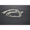 Vintage! - .925 Sterling Silver - Figaro Chain: 4mm wide, 61cm - 12.35 grams