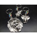 South African Keyrings - Big Five Animal with South African Flag (3 AVAILABLE - BID PER ITEM)