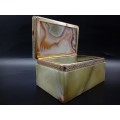Vintage! Italian - Rectangular Alabaster Marble Jewelry Box.