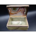 Vintage! Italian - Rectangular Alabaster Marble Jewelry Box.