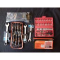 Awesome Tool Set - Safety Gloves, Socket Set, Spanners (27/21/21) and Heavy Duty Screwdriver Set