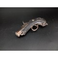 Vintage! Pirata Toy Cap Gun Flintlock Pistol Key Chain.