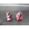 Vintage! Set of 2 Mini Buddha Figurines - Health and Travel Buddha