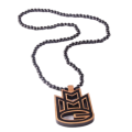 MMG Pendant Hip Hop Necklace Good Wood Extra Long Necklace - Black And Brown