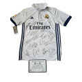 Autographed By Real Madrid Full First Team Squad 2016/2017 Home Jersey Hand Signed With Certificate