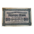1918  Germany 50 Mark Note