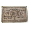 1918 Germany 100 Mark Note  Darlehnskasse Ost  4 April 1918