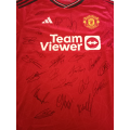 Autographed Football Jersey Manchester United 2023 Home Jersey Hand Signed By Most First Team Stars