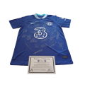 Autographed Football Jersey Chelsea 2023 -2024 Home Jersey Hand Signed By Most First Team Stars