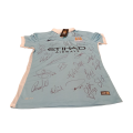 Autographed Football Jersey Manchester City 2016 Home Jersey Hand Signed By Most First Team Stars