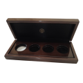 Stunning Orignal SA Mint Wooden Box - Holds 4 x 1oz Encapsuled Coins