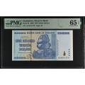 Stunning Graded Set of Zimbabwe Notes 2008 Ten,Twenty,Fifty And Hundred Trillion Dollars in PMG Slab