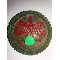 German Gau Champion Badge in Gold with Oakleaves1944 Pistol Shooting Award,51.5mm Dia
