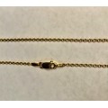 9  carat - Imported fine  flat Round Links  Anchor  links,gold necklace ---  cm 55 ---clearance item