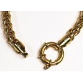 9  carat --- Imported Gold Round Wheat bracelet ----cm20  long -6.5 mm wide,with signoretti clasp