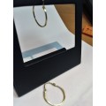 9  carat genuine yellow Gold  , Large hoops ---- Diamond cut facetted earrings