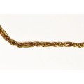 9  carat Yellow Gold,  thick  rope   necklace cm 45