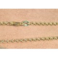 9  carat  Gold -----Imported yellow  Belcher /Rolo` necklace-------  cm 45 long  - links mm 3,2 wide