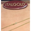 9  carat  -- Imported Gold Belcher - Rolo` necklace ----------- cm 60 long- links are mm. 2.5 wide