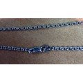 9  carat ----------- imported white Gold Belcher / Rolo necklace links are 2.5 mm wide -  cm 50 long