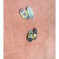 Imported  925 Sterling Silver- Two tone  CUFFLINKS - 18 mm x  10 mm wide